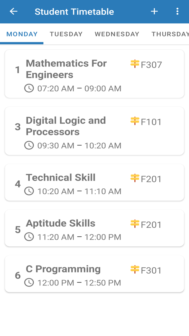 HeyJunior Student Timetable