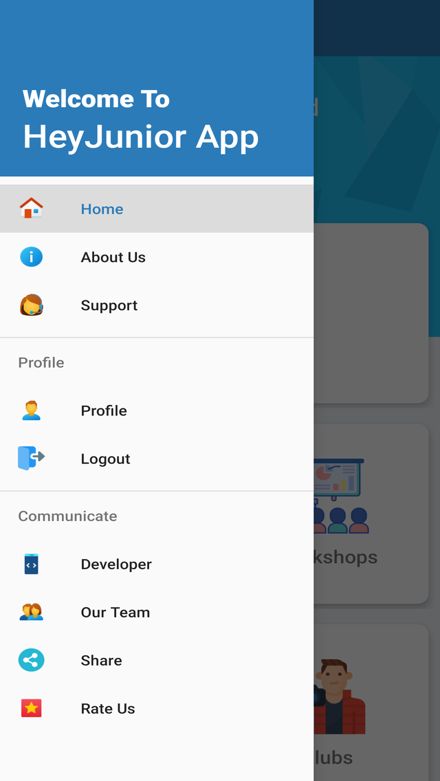 HeyJunior NavigationBar